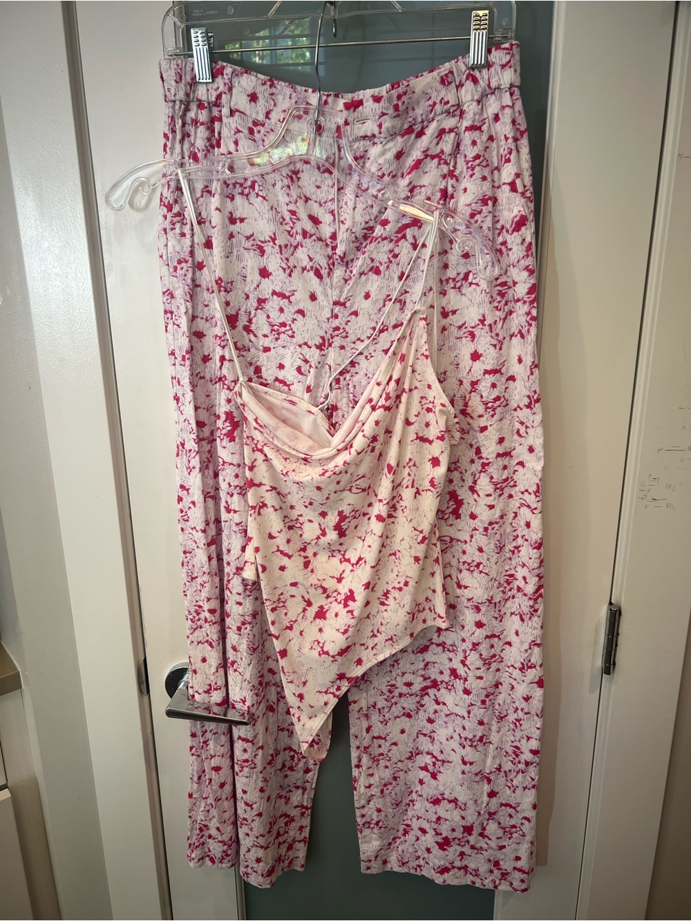 Women's Pink Floral Bodysuit & Pants